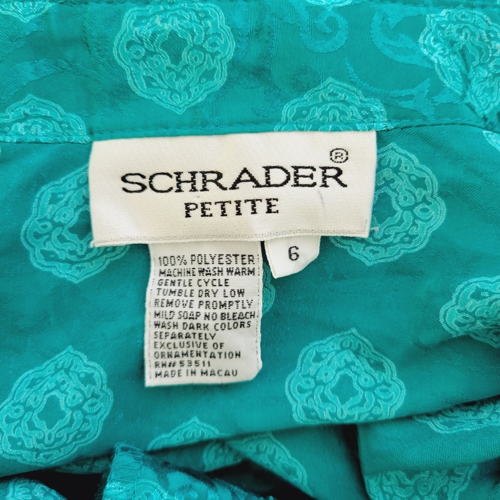Vintage 80’s Schrader Petite Pleated Dress - Picture 8 of 8